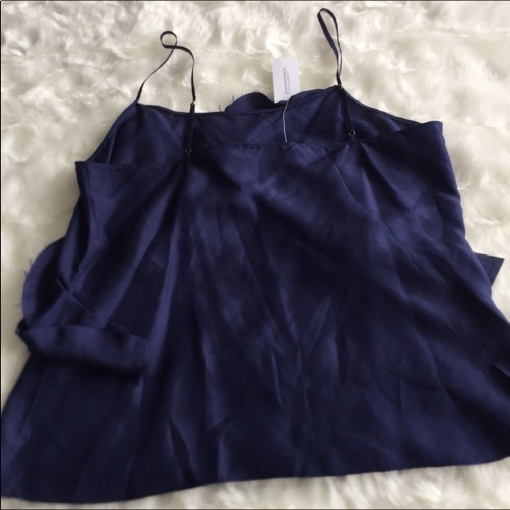 NWOT Banana Republic Silk Ruffle Top Large - Picture 2 of 7